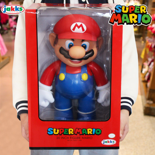 正版杰克仕超级马里奥50cm超大款公仔周边玩具关节可动手办模型男