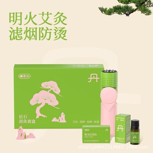 真不二正品【砭石艾灸棒】艾灸盒 灸家用刮痧艾灸仪艾灸柱刮灸仪