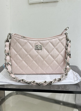 小d家新款时尚小香风菱格链条包腋下包女时尚休闲单肩斜挎通勤包