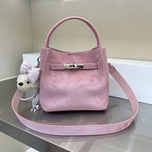 新款时尚手提轻便软皮单肩斜挎水桶子母包小众潮时尚休闲女包洋气