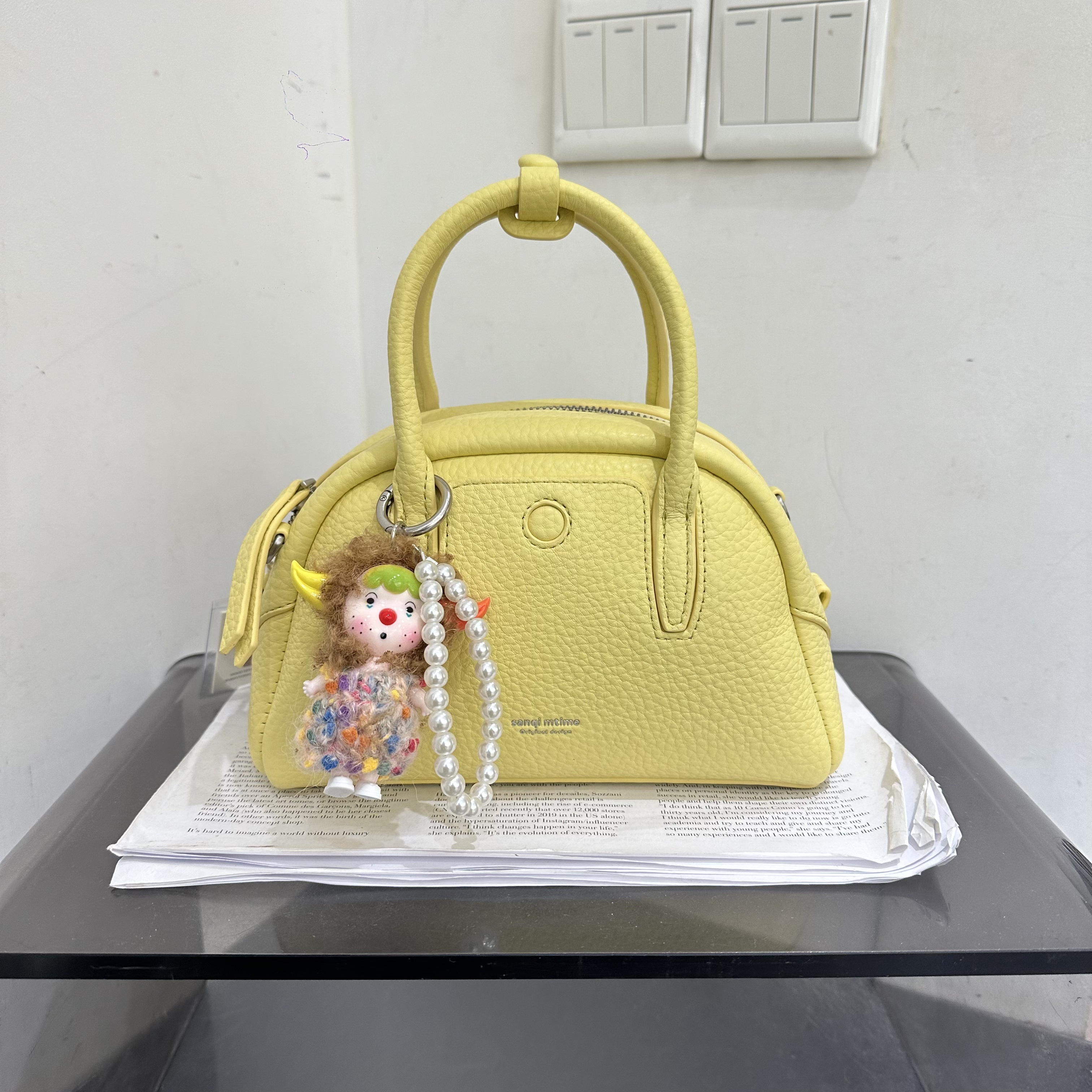 小叁七新款时尚手提软皮轻便贝壳包百搭通勤斜挎包休闲女包简约潮