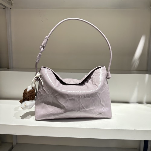 小叁七新款时尚手抓纹手提单肩腋下慵懒轻便大容量包包斜挎包时髦