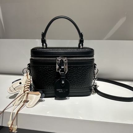 New Fashionable Bubble Pattern Handbag Versatile Commuter Chain Crossbody Bag Casual Women's Bag Simple Solid Color Bag