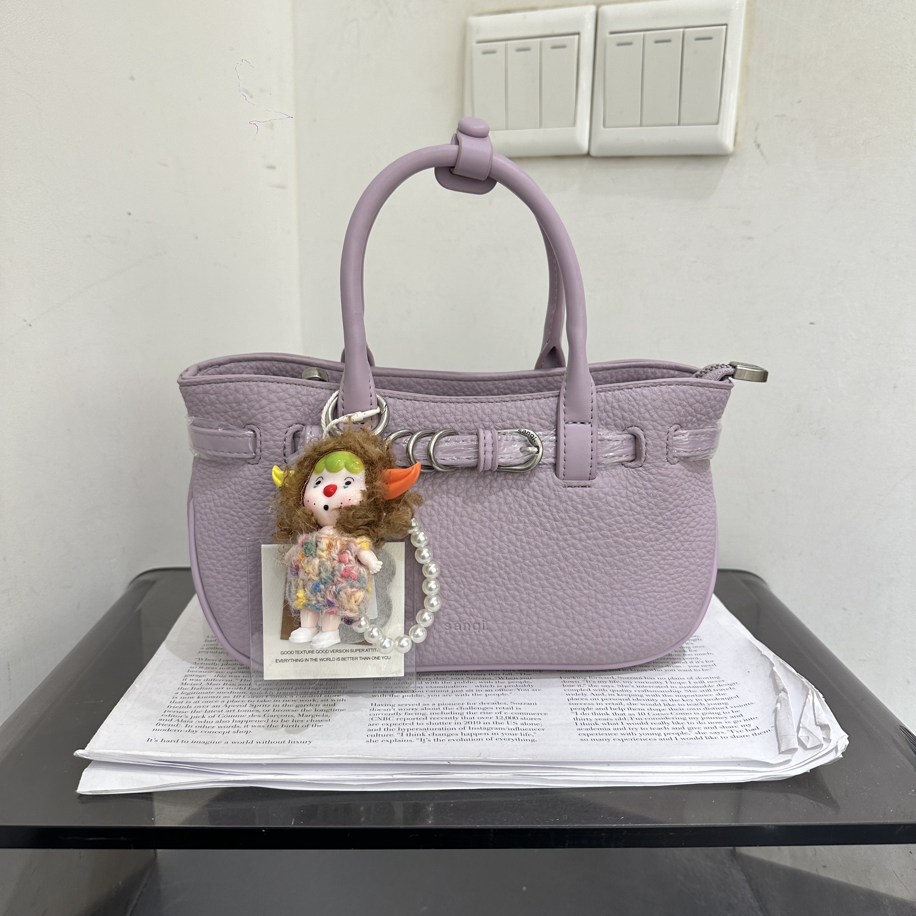 小叁七新款时尚手提横版包包百搭通勤软皮斜挎包休闲女包简约纯色