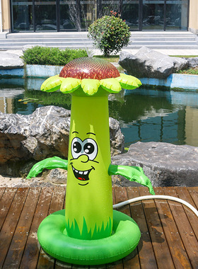 儿童玩具夏季户外草坪戏水向日葵喷水充气玩具花朵洒水球