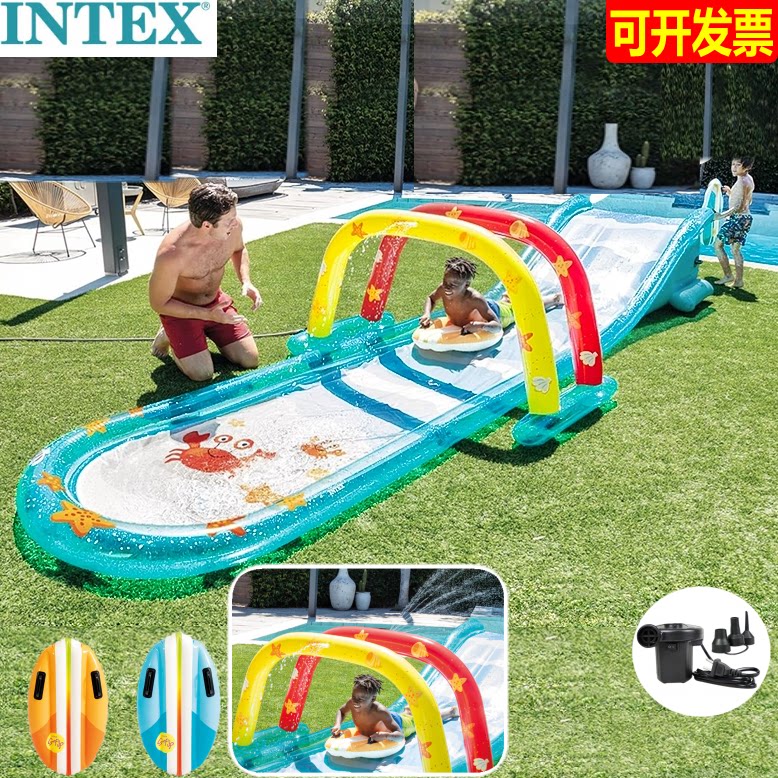 可喷水加高加长滑水道冲浪毯戏水