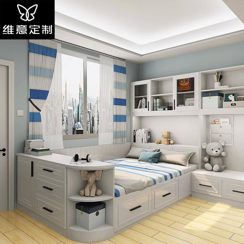 维意定制榻榻米床全屋定制书房衣柜书桌柜组合卧室空间定制定制金