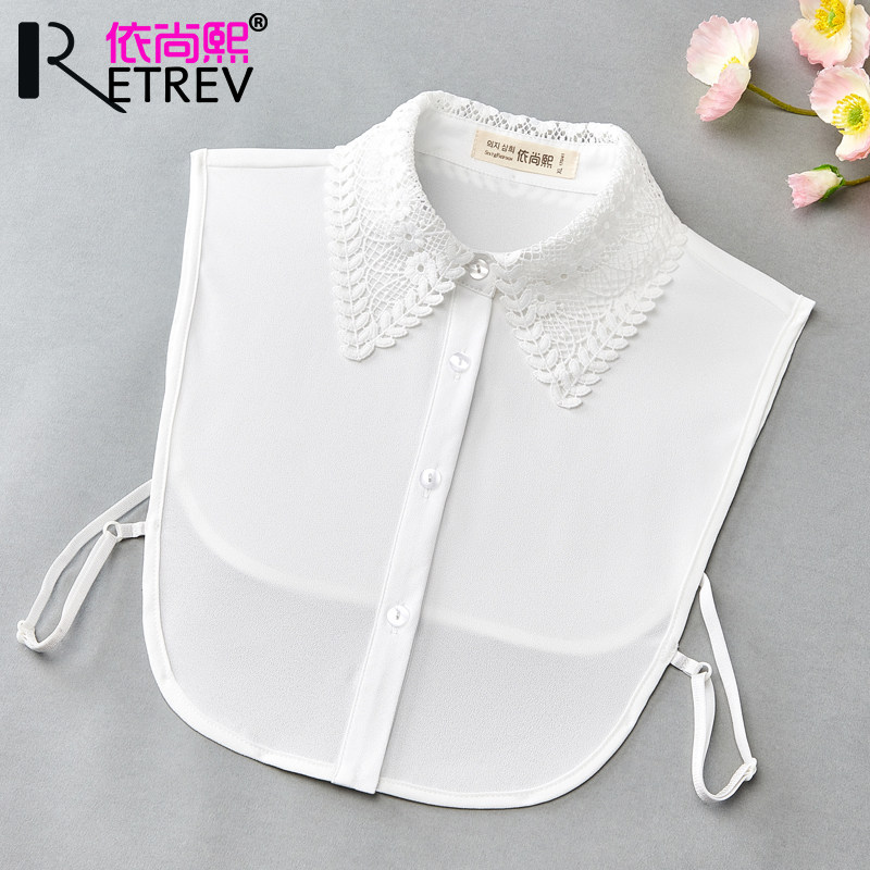 KOREAN VERSION OF THE NEW WHITE HOLLOW FASHION FAKE COLLAR CHILDRENS VERSATILE FAKE COLLAR SOLID COLOR SWEATER FAKE SHIRT ACCESSORY COLLAR