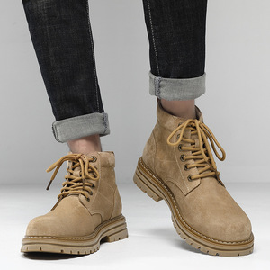 马丁靴男冬季加绒大码男鞋45英伦风46真皮工装鞋47复古48男靴子49