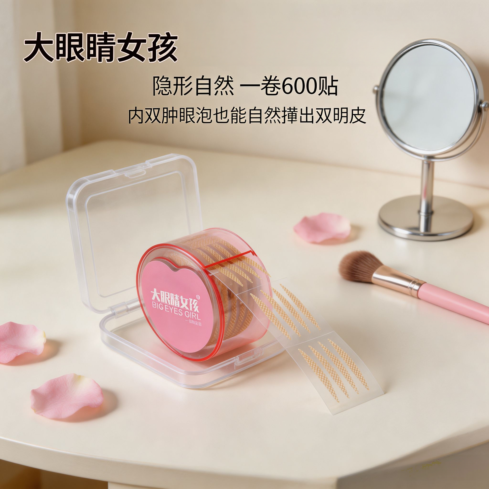 隐形自然无痕便携卷筒双眼皮贴