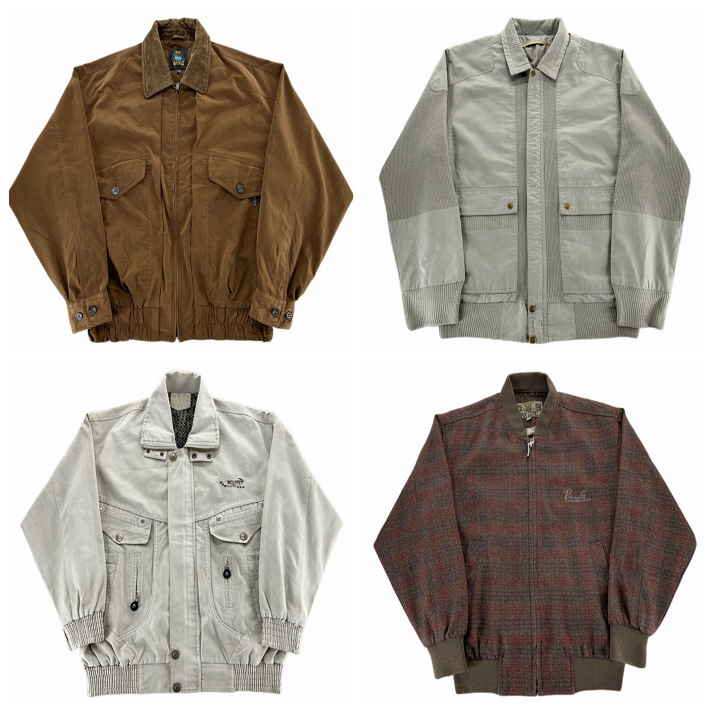 vintage古着棒球服复古哈灵顿工装阿美咔叽港风做旧秋冬外套V407