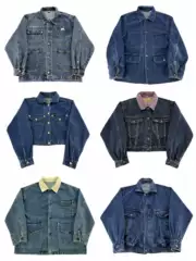 Vintage Denim American Retro Washed Boyfriend Jacket Amekaji Casual Faded Overshirt for Men and Women Fall Winter Coat N72
