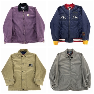 vintage古着外套美式复古街头oldschool宽松日系做旧秋冬夹克A127