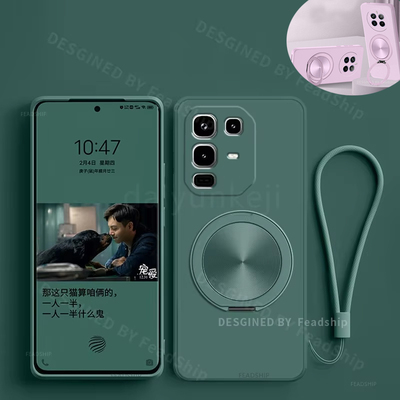 适用infinix传音Note50手机壳带支架磁吸传音Note40液态硅胶Smart8手机保护套软壳防摔送屏幕膜pro
