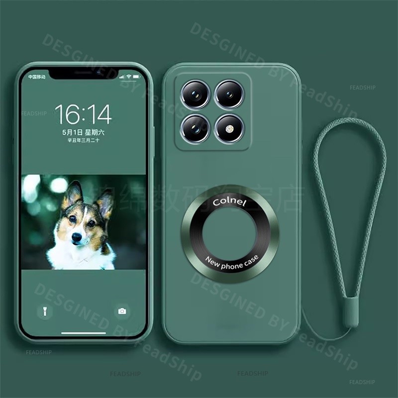 适用Xiaomi小米14T手机壳MI液态硅胶小米15T Pro磁吸小米13T软壳Redmi无线充电12T红米14C防摔15C保护套13C