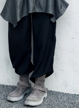 Mantova 曼托瓦2025新款马臀皮复古马丁靴短靴显瘦百搭时尚女靴