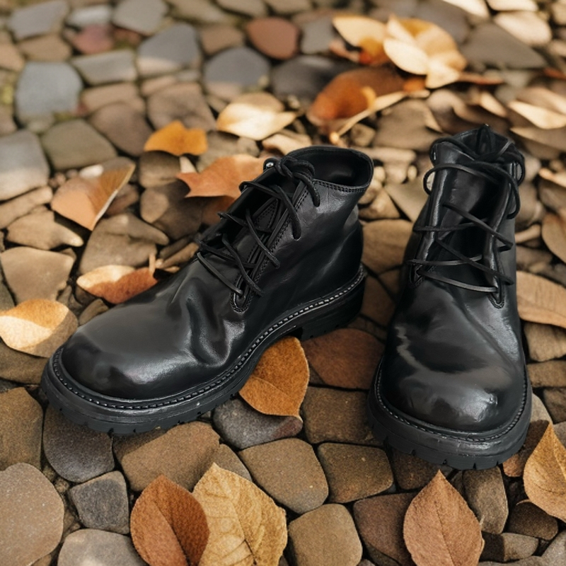 Mantova曼托瓦新款手工鞋马丁靴短靴马皮复古英伦风单靴低帮女靴