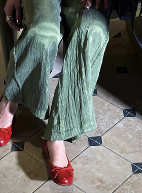 Mantova 曼托瓦2025新款法式复古芭蕾舞鞋女平底单鞋红色玛丽珍鞋