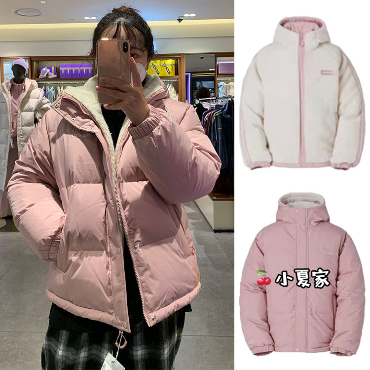 nerdy双面穿羊羔绒鹅绒羽绒服