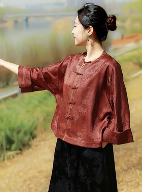 立体裁剪切割牛皮纸1:1图纸来料加工658新中式连袖唐装宽松衣开衫