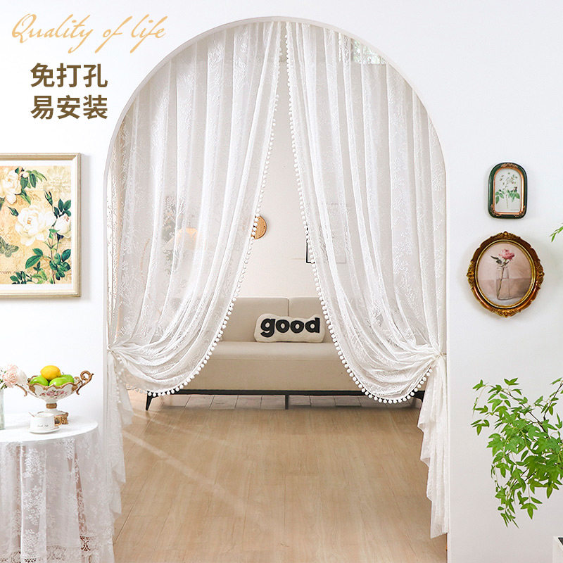 法式复古厨房隔断装饰帘图片