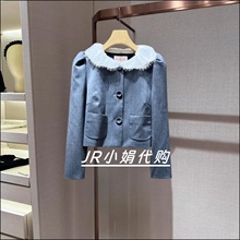 卓雅2025秋季新款jr专柜正品亮片丝绒单排扣长袖外套女XRJ4W14D