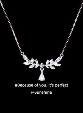 「月桂女神」s999纯银麦穗穗平安项链女款轻奢小众情人节生日礼物