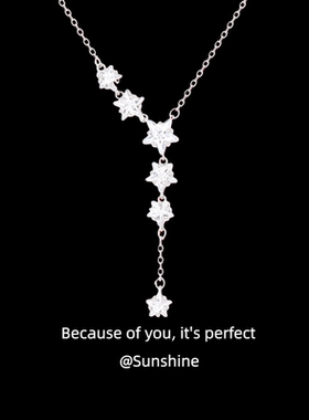 「绚丽之星」s999纯银星星项链女轻奢小众设计锁骨链闺蜜生日礼物