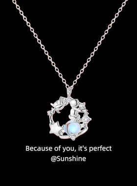 「小王子与玫瑰」纯银s999项链女生轻奢小众高级感锁骨链生日礼物