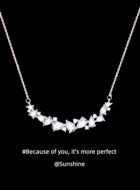 「紫藤花」纯银s999微笑项链女轻奢小众高级感锁骨链送礼生日礼物