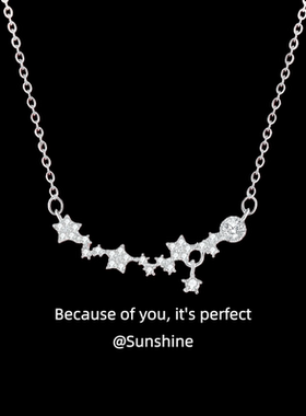 「星辰大海」纯银s999星星项链女轻奢小众设计高级锁骨链生日礼物