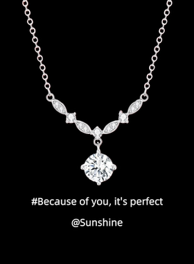 「闪耀水滴」纯银s999项链女生轻奢小众高级感锁骨链送礼生日礼物