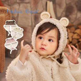 尼多熊男宝宝耳罩女童针织耳暖女孩保暖防风耳套儿童防冻耳包冬季