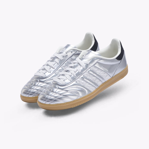 AdidasSAMBAJP银色限定板鞋