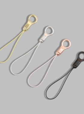 新款手机侧边穿孔挂绳可旋转指环手机扣小挂绳配件手机链连接绳短