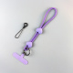 爱心手机挂绳紫色手腕绳挂链可松紧调节女款 精致手机链防盗吊绳短