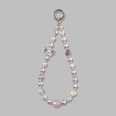 超精致珍珠手机挂链手腕高端闪钻蝴蝶结手机挂绳女水晶串珠手机链