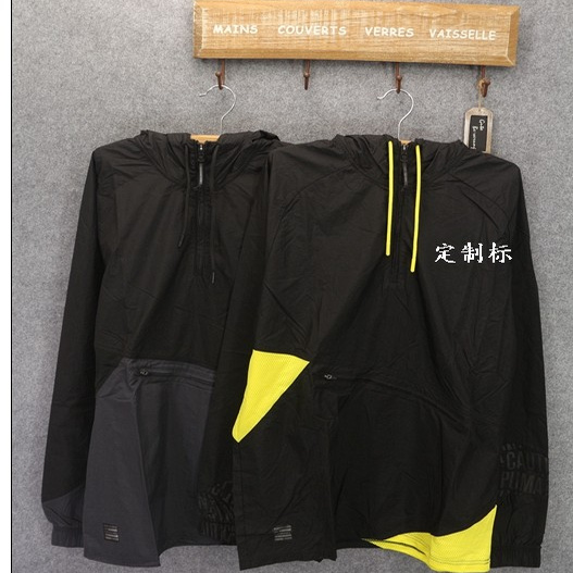 尖货 连帽半拉链男款薄款防风跑步训练运动风衣外套 #22012