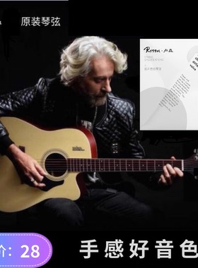 Rosen卢森吉他琴弦民谣吉他弦木吉他软弦一套六根套装进口钢芯弦