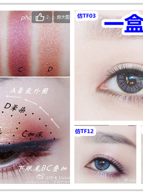 夜妆 爱上红妆四色眼影 大地色酒红色吉隆坡 honeymoon