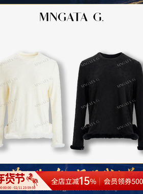 曼加塔【水貂毛·福云】新中式风秋冬百搭上衣5091903