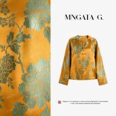 外套5071513 桑蚕丝早春新中式 宫小妍 老缎·金箔花开