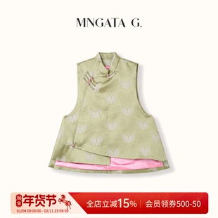 宫小妍【上久楷·绿地蝴蝶】新中式中国风百搭马甲6011241