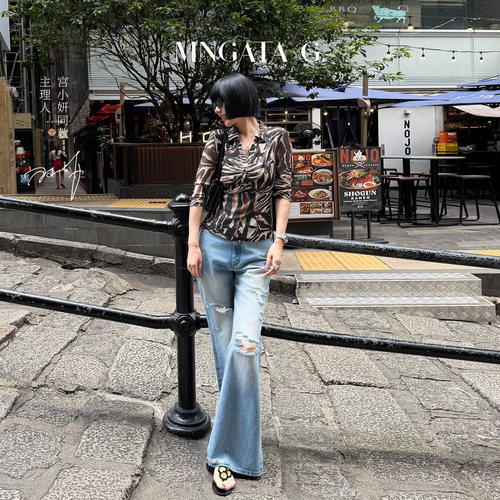 曼加塔真丝美拉德高弹针织上衣