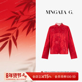 早秋新中式 曼加塔 传承·红喜 风双面穿外套5050982