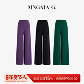 宫小妍 子5062560 风裤 羊毛直筒裤 绵羊毛秋冬新中式