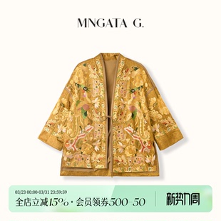 中风外套6011901 苗绣新中式 宫小妍 香云纱·鸾凤呈祥