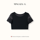 圆领打底衫 宫小妍 穿搭国风短袖 新中式 上衣6030108 蕾丝美学