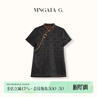 上衣5080715 新中式 宫小妍 香云纱·上久楷小黑金蝴蝶