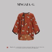 中国风休闲上衣 早春莱赛尔新中式 宫小妍 抱金竹